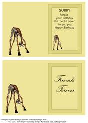 Sorry I Forgot Your Birthday Friends Forever Insert