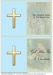 Religious Inserts God Bless You with Christmas Wishes at Thi
