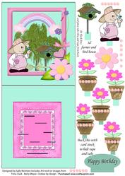 In the Garden Pop Up Card