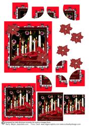 2 Card Corner Stacker and Pyramid Candles for Christmas Eve