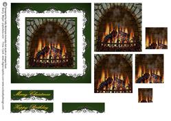 Throw a Log on the Fire Merry Christmas Happy Birthday