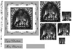 Black and White in Front of the Fire Place Enjoy Christmas m
