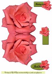 Beautiful Pink Rose Shaped Card Thinking of You Just for You