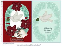 Christmas Dove of Peace with Hanging Dove and Insert for Car
