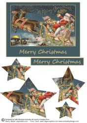Merry Christmas Star Shaped Pyramid