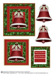 Joy at Christmas Merry Christmas 2 Card Sheet