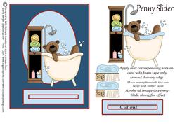 Bath Time Boy Style Penny Slider