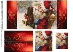 Santas Ready for Christmas Gatefold and Sectional Pyramid