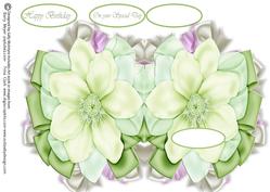 Flower Shaped Card Happy Birthday on Your Special Day