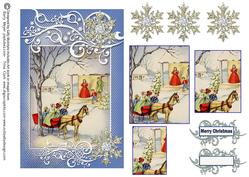 Horse and Carriage at Christmas Merry Christmas