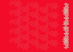 Embossed Christmas Red Background Paper