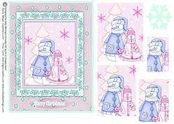 Frosty the Snow Man Waits for Christmas Merry Christmas