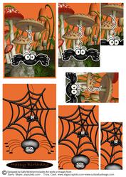 Pyramids of Spiders Happy Birthdday 2 C6 Cards