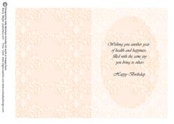Wishing You Another Year of Health and Happiness, Filled W