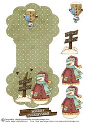 Snowman Merry Christmas Wobble Card Rocker Card