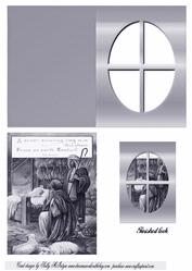 Peace on Earth Window Card in Blue