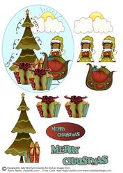 Merry Christmas Elf in the Sleigh
