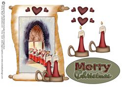 Carolling to the Altar Merry Christmas Scroll
