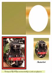 4472 the Flying Scotsman Oval Single Window Card