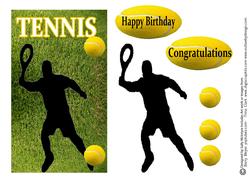 Tennis Happy Birthday Congratulations