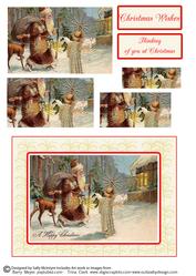 Vintage Santa with His Sack Merry Christmas Thinking of You