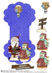 Bright and Cheery Merry Christmas Frosty Mates with Santa