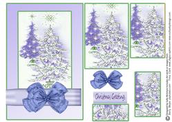 Purple Hues in the Snow Merry Christmas