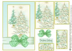 Gold Embossed in the Snow Merry Christmas