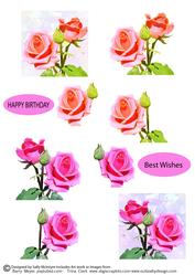 Roses Step by Step Happy Birthday Best Wishes