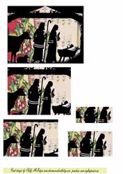 Silhouette of the Baby Jesus Birth