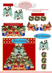 Flip and Flop Card Fron Christmas Tree Quick Double Dimensi