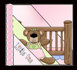 Corner Flip Card Little One Girl