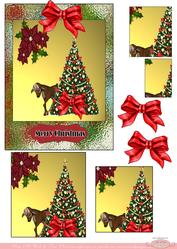 Pyramid of Christmas with 3D Bow Merry Christmas