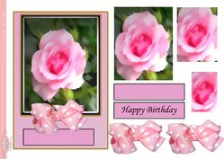 Pink Roses for Your Birthday or Add Your Own Sentiment