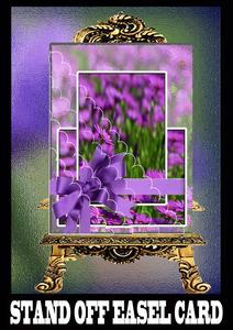 Stand Off Easel Card Fields of Flowers