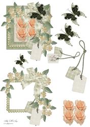 Rose Beauty Step by Step with Butterflies