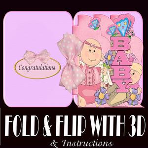 Fold and Flip Baby Girl with 3D and Instructions