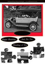 In the Old Days Vintage Car Jig Saw Pieces
