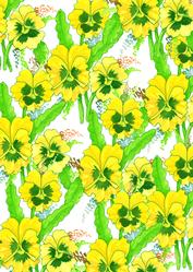 In the Pansy Patch Lime Retro