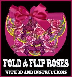 Roses in Pink Fold and Flip Card with Instructions