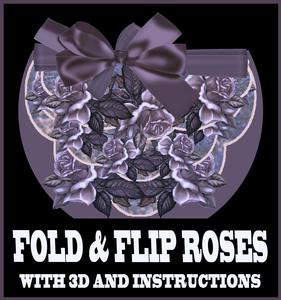 Roses in Antique Purple Fold and Flip Card with Instructions