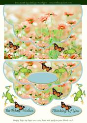 Frogs All Over Quick Card Birthday Wishes Thinking of You