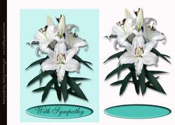 With Sympathy White Lilies or Birthday