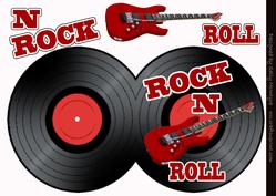 Rock N Roll Shaped Card with 3D Elements