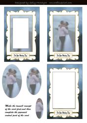 Wedding Card Tunnell Card with Pyramid Centre
