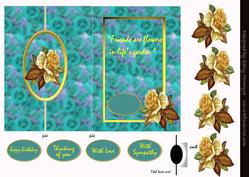 Friends Are Flowers in Lifes Garden Foldback Card with 3D