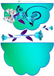 Aqua and Gold Rose Card Many Formal Occasions.jpg