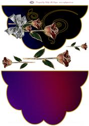 Black and Multi Rose Card Many Formal Occasions
