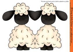 Sheep Shaped Card