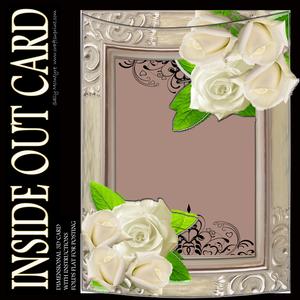 Inside Out Card White Roses